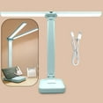 thumbnail image 2 of Gnwei Double Head Desk Lamp with Large Lighting Range, Mini Lamp for Small Spaces, Rechargeable Foldable and Portable Desk Lamp with USB-C Cable for Travelling, 2 of 4