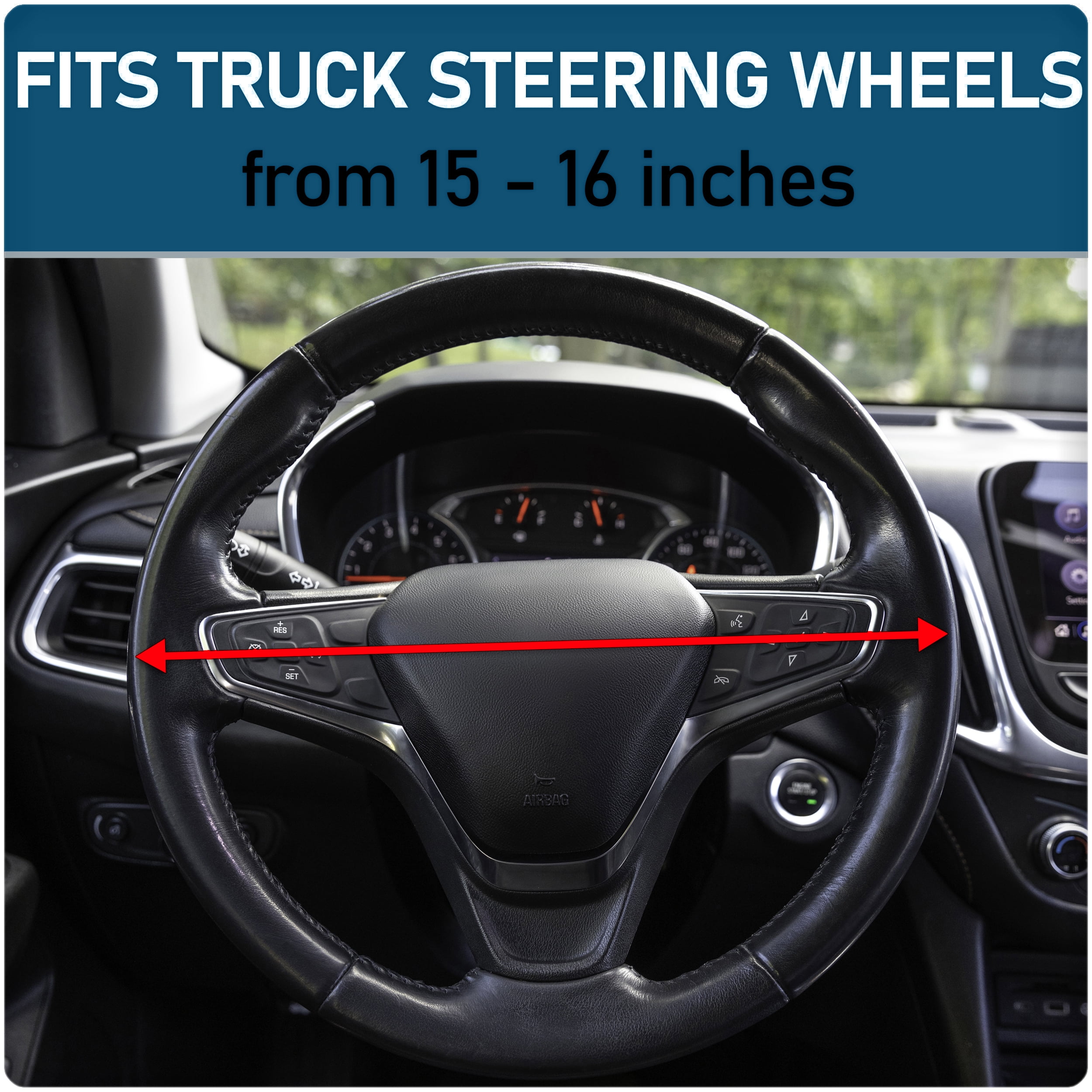 Buy Truck Tuff Black HeavyDuty Truck Steering Wheel Cover Online at