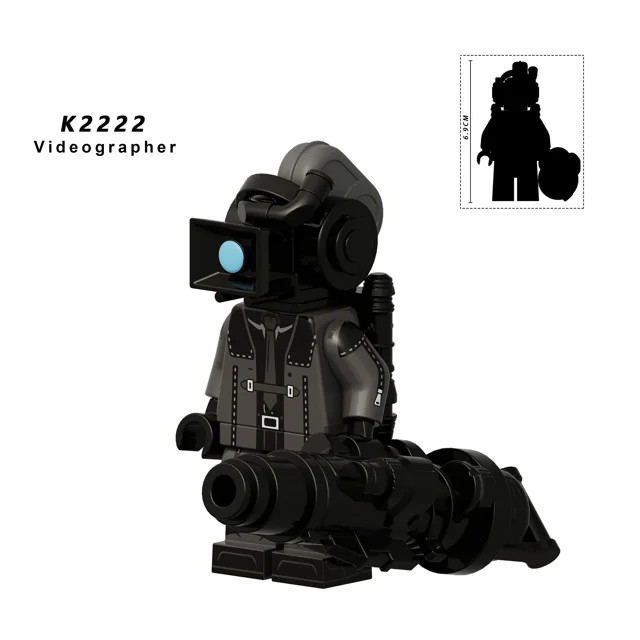 Urban Monster Character Building Blocks Set, Titan Cameraman, Speakerman & Creative Action Figure Model, DIY Assembled Bricks Toy, Collectible Birthday Gift for Kids