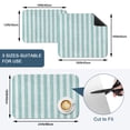 thumbnail image 5 of Teal Green Stripes Dish Drying Mats for Kitchen Counter, Modern Abstract Linens Farmhouse Absorbent Coffee Bar Mat with Non-slip Rubber Backed Quick Drying Dish Rack Pad 12"x16", 5 of 9