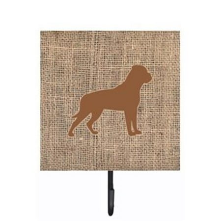 

Carolines Treasures BB1083-BL-BN-SH4 Rottweiler Burlap and Brown Leash Or Key Holder