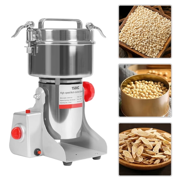3.31lbs Electric Grain Beans Mill Grist Mill Flour Grinder Stainless Steel 4100W