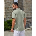 thumbnail image 5 of COOFANDY Mens Beach Shirs Untucked Shirts Short Sleeve Button Up Casual Dress Shirts, 5 of 5