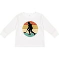 thumbnail image 3 of Inktastic Hockey Player Retro Sunset Boys or Girls Long Sleeve Toddler T-Shirt, 3 of 5