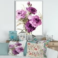 thumbnail image 2 of Designart 'Bouquet of Dark Pink Roses' Traditional Framed Canvas Wall Art Print, 2 of 5
