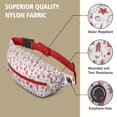 thumbnail image 5 of Fanny Pack Red Christmas House and Tree Pattern Waist Pack Bag,Running Cross Bag,Waterproof Large Fanny Packs for Women Men for Travel Running Hiking Cycling, 5 of 6