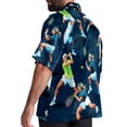 thumbnail image 3 of Tennis Men's Short Sleeve Casual Printed Button Down Beach Shirts - Summer Fashion Tops, 3 of 6