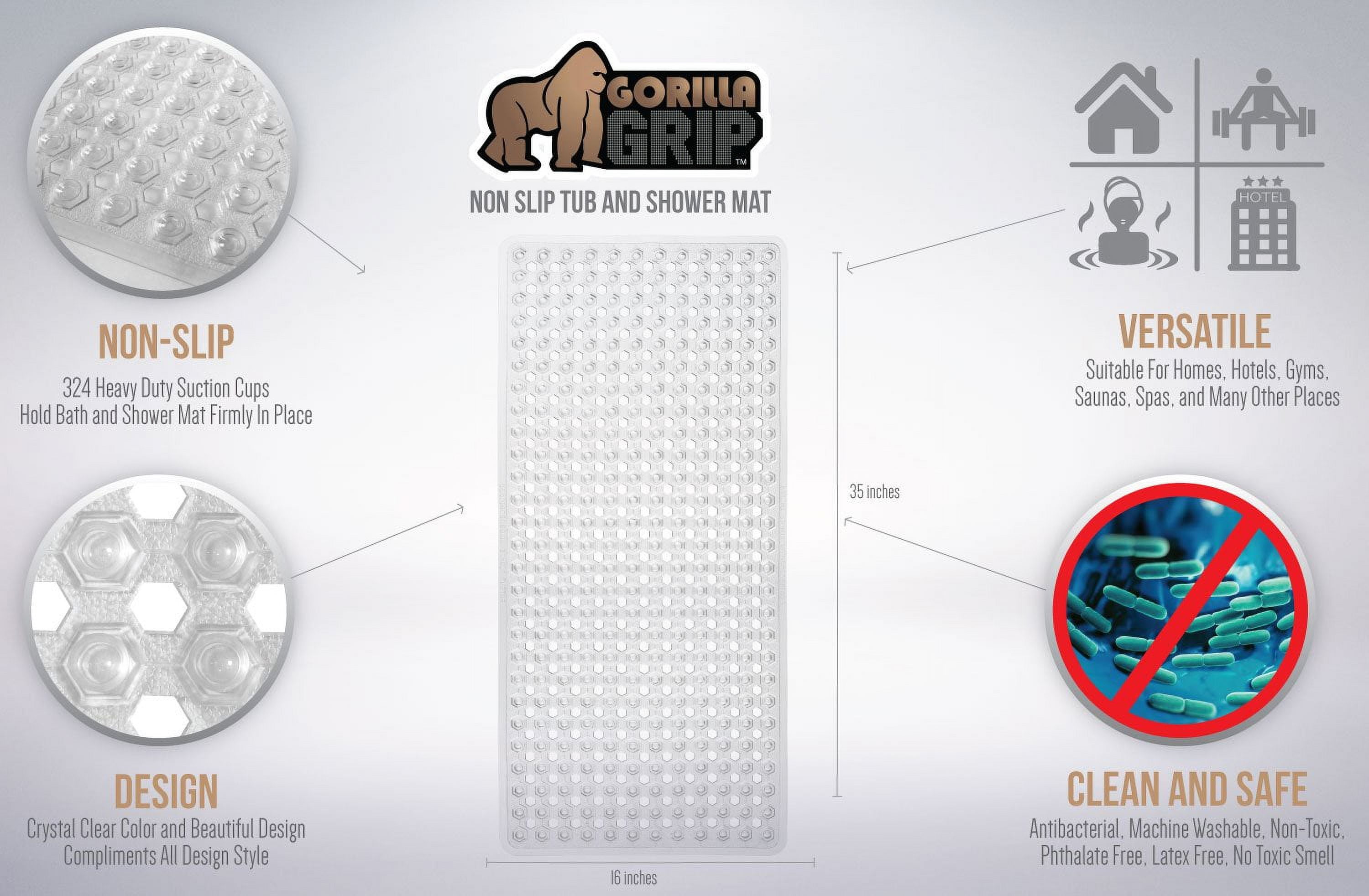 Gorilla Grip Bath & Shower Mat – SimplyforSeniors