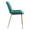 thumbnail image 4 of Zuo 101767 Chaise de Salle à Manger Tony & 44; Vert & Or - Lot de 2, 4 of 11
