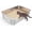 M-17.7"x13.8"x5.9", variant on Low Entry Litter Box for Senior or Disabled & Injured Cats, Stainless Steel High Sided Enclosed Easy Step in Entry-Large Metal Kitty Litter Box for Kittens, Odor Control