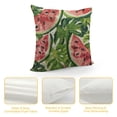 thumbnail image 4 of JRXY Slices of Watermelon Throw Pillow Exotic Tropical Fruit Leaves Seed Red Green Square Cushion Cover Standard Pillowcase for Home Decorative Bedroom/Living Room/Car White, 4 of 5