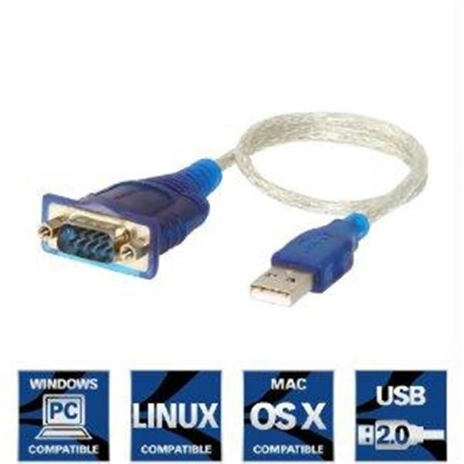 USB 2.0 to Male RS232 Adapter Cable PC Cable Windows 7 DB9 9 Pin Connector