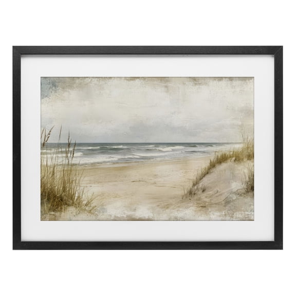 Stupell Industries Sandy Dunes View Black Framed Print Under Glass design by LSR Creative Studio, 14 x 20