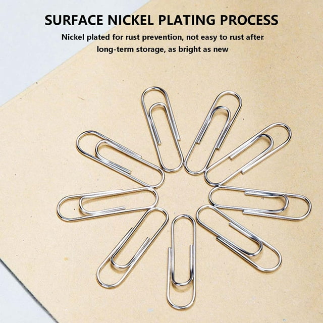 SSZMDLB under $5 Metal Paper Clips, Paper Clips, Metal Clips for Office, Bulk Paper Clips 100 Pack, Stationery Supplies, File Organizer, School Supplies, Desk Organizer, Binder Clips