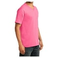 thumbnail image 4 of Yellow Rooster Men's Core Cotton/Polyester V-Neck T-Shirts Neon Pink 4XL, 4 of 6