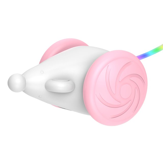 kurtrusly ABS Touch-Activated Cat Toy Small Mouse With Detachable Wheels Is Good Companion For Pets And Has pink English
