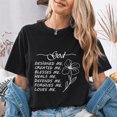 thumbnail image 3 of Jollimate God Designed Me Created Me Shirt, Floral Christian Faith Women Graphic Tee, 3 of 5