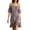 Purple 04, variant on Karymi Solid Off Shoulder Spaghetti Strap Mini Dress, Short Flutter Sleeve Loose Tunic Fringe Hem Boho Western Casual Sundress Summer Dress