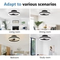 thumbnail image 5 of GCGAFUL 15.7 Inch Flush Mount Ceiling Fan with Light, 3CCT Dimmable LED Reversible Fan with Remote, Black Fixture for Bedroom Living Room, 5 of 8