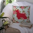 thumbnail image 3 of Cocker Spaniel Shabby Chic Blue Roses BB1075 Fabric Decorative Pillow, 3 of 4