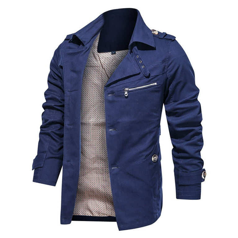 GaThRRgYP Plus Size Coat for Men Long Sleeves Outwear,Men's Winter