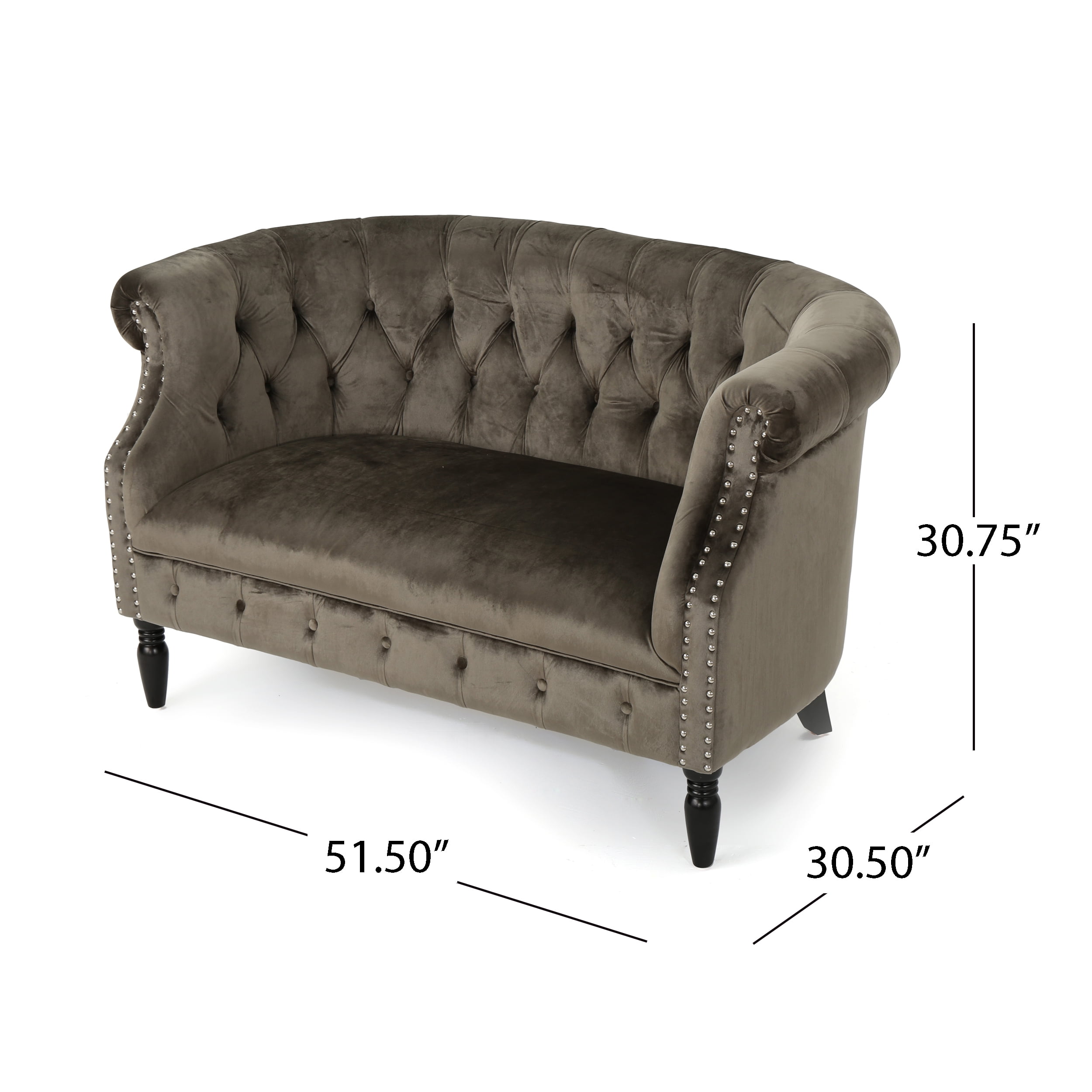 GDF Studio Loveseat, Gray