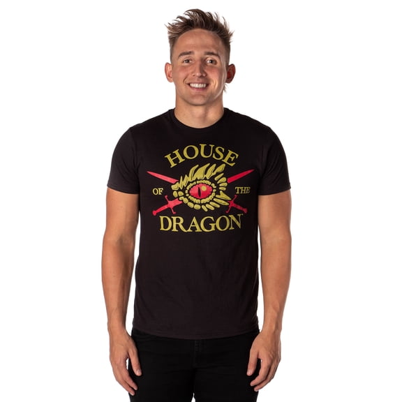 Game of Thrones Mens' House Of The Dragon Sword And Dragon Eye T-Shirt