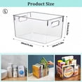 thumbnail image 2 of TechGen Refrigerator Storage Bins, Open-Top Fridge Shelf Organizer Baskets with Handles, Clear Plastic Kitchen Storage Containers, 4-Pack, 2 of 6