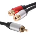 thumbnail image 1 of MesaSe Metal 1 Male to 2-RCA Female Adapter Stereo Y Adapter Splitter Audio Cable, 1 of 10