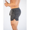 thumbnail image 5 of Arjen Kroos Men Athletic Running Shorts 3 Inch Quick Dry Workout Shorts Sports Gym Shorts with Pockets, 2 Pack, 5 of 8