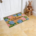 thumbnail image 4 of Hilingoto Hydrangea Door Mat, outdoor rug,Vibrant Hydrangea Doormat Outdoor, Hydrangeas Outdoor Mat for Spring, Floral Doormat for Summer, Welcome Mat Floral, Coir Spring Door Mat, 4 of 7