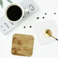 thumbnail image 5 of Disketp Retro Palm Tree Funny Coasters,4 Pcs Leather Coasters With Holder, Perfect Housewarming Hostess Gifts,Protect Furniture From Water Marks Scratch, 5 of 9