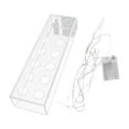 thumbnail image 3 of Jarrón de flores acrílico rectangular para decoración del hogar, jardineras de escritorio, soporte para agua 35x10x6.5cmLuz LED, 3 of 9