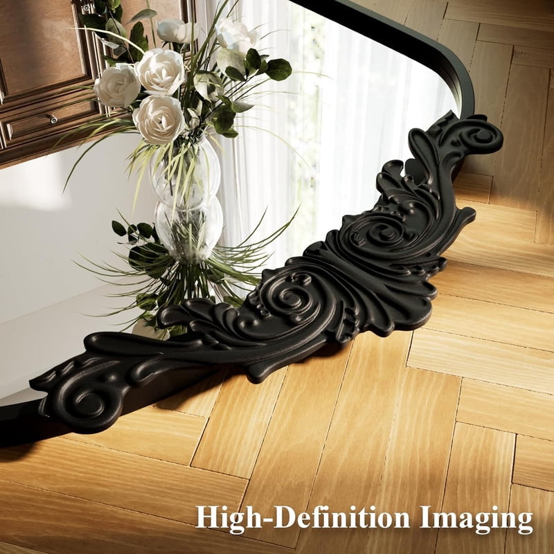 Easy4Home 21"x66" Vintage Arched Full Length Mirror Decorative Floor Mirror for Dressing,Antique Bronze