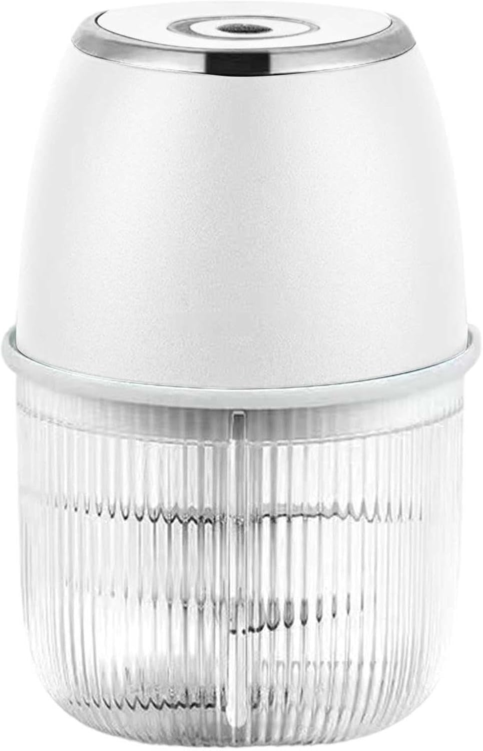 Electric Garlic Chopper, Mini Food Processor Portable Veggie Cutter, USB Rechargeable Wireless Chopper with 4 Blades for Garlic Chili Onion Fruit Meat Ginger（white）