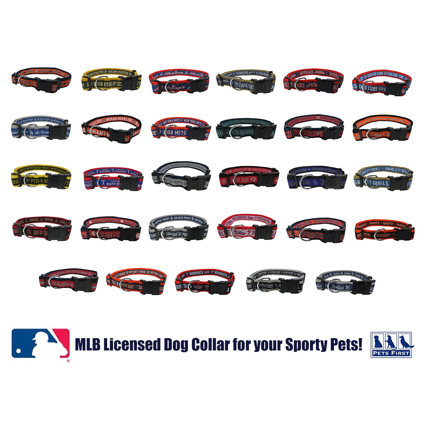 Pets First MLB Toronto Blue Jays Dogs and Cats Collar - Heavy-Duty, Durable & Adjustable - Large