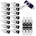thumbnail image 1 of Unidad flash USB JBOS de 2 GB (paquete de 20), memoria USB 2.0 negra, 1 of 6