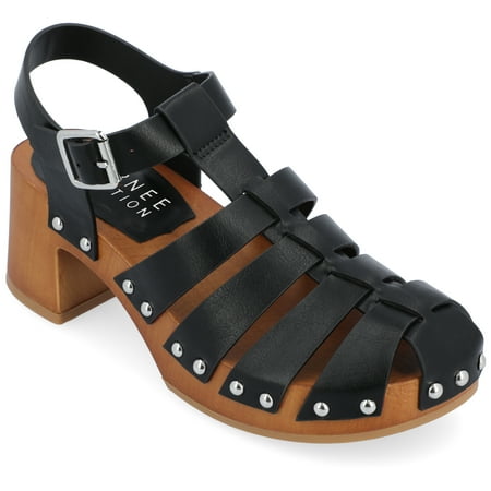 

Journee Collection Womens Kayda Tru Comfort Foam Low Heel Round Toe Sandals