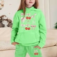 thumbnail image 2 of Hooded Sweatsuit Girls - Child Toddler Boys Girls Long Sleeve Solid Warm Hoodie Pullover Tops Pants Kids Outfits Sweat Suit (Light Green,2-3 Years ), 2 of 4