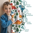 thumbnail image 3 of Blackout Kids Curtains,White Colorful Dinosaurs Jungle Pattern Childrens Insulated Curtains Set Of 2,Bedroom Essentials,Toddler Room Decor 42"x54", 3 of 5