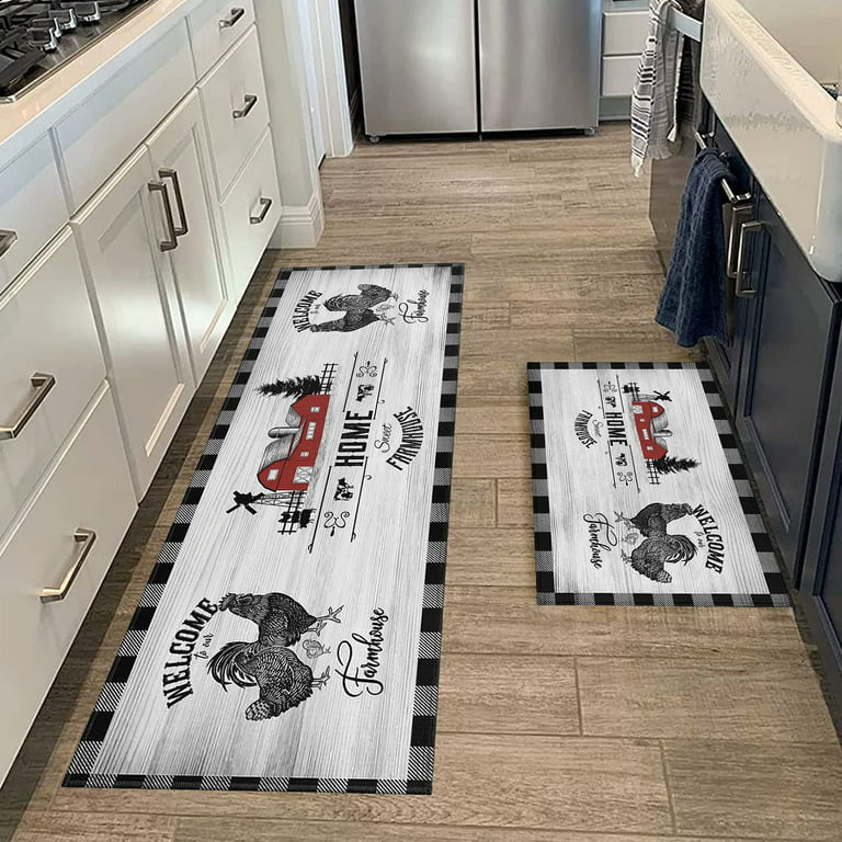 Tin Fleur De Lis Kitchen Mats Kitchen Rugs Runner Laundry Rug Non Slip  Floor Door Mats Soft Doormats Carpet Home Decor Set of 2 