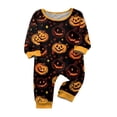 thumbnail image 2 of Racifhz Matching Family Pajamas Halloween Loungewear Set Soft Long Sleeve Top and Pants Cozy Holiday Printed Sleepwear Perfect for Autumn Fall Family Photos and Halloween Gifts, 2 of 5