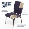 thumbnail image 5 of Advantage Eggplant Church Chair 18.5 in. Wide, 5 of 13