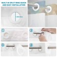 thumbnail image 4 of No Hook Shower Curtain, Surfing Pig Shower Curtains for Bathroom with See Through Top Window, Oil Painting Funny Animal Beach Summer Waterproof & Washable Bath Curtain Standard 72"x72", 4 of 9