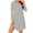 Gray, variant on Jalioing Womens Long Sleeve Nightgown V Neck Sleep Shirt T Shirt Dress Loose Casual Sleep Dress Nightwear