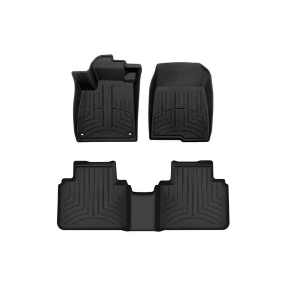 WeatherTech FloorLiner HP Custom Fit Floor Mats compatible with Honda Accord Hybrid, Accord - 1st & 2nd Row, Black