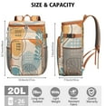 thumbnail image 3 of Natural Insulated Cooler Backpack - 20L Soft Cooler Bag, Floral Design for Picnic & Camping, 3 of 6