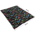 thumbnail image 4 of Multicolor Controllers Games Icons Black Pattern Blanket,Comfortable Soft Lamb Wool Throw Blanket,All Season,Warm Lightweight Blankets for Sofa Bed Couch Living Room Chair,60"x80", 4 of 4