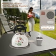 thumbnail image 5 of ARC Stainless Steel Whistling Tea Kettle - White - Magic Color Changing Design Tea Pot - 2QT Ergonomic Handle Stovetop Whistle Kettle - Free Folding Cup and Trivet Mat Included, 5 of 8