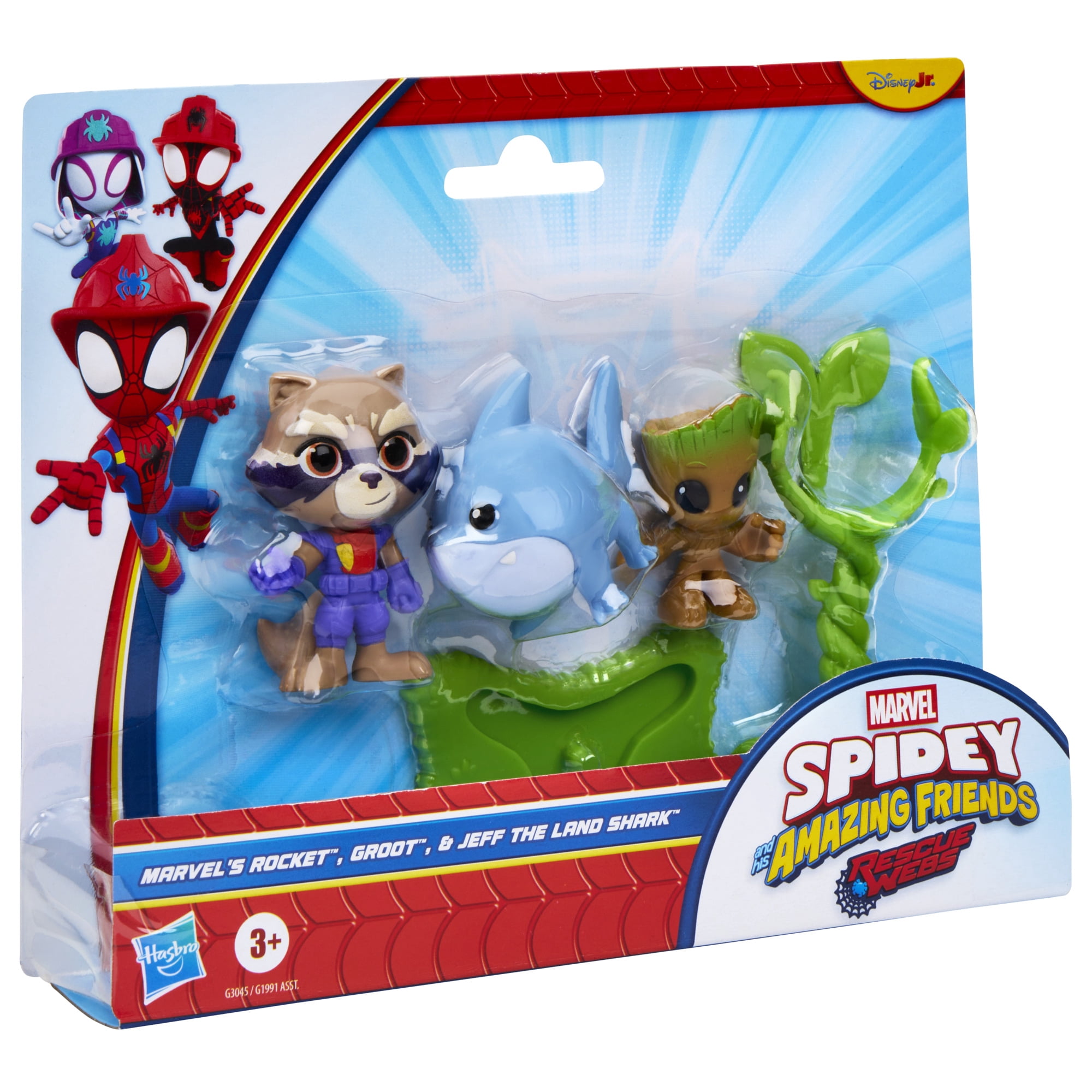 Marvel Spidey and his Amazing Friends Marvel’s Rocket, Groot, and Jeff The Land Shark